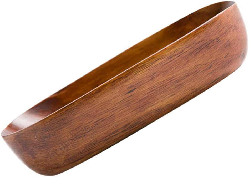 BESTonZONBESTonZON Wooden Sushi Serving Plate Boat Shape Wooden Sushi Tray Sushi Dish Wooden Geta Serving Plates Towel Tray Salad Bowls Fruit Dishes