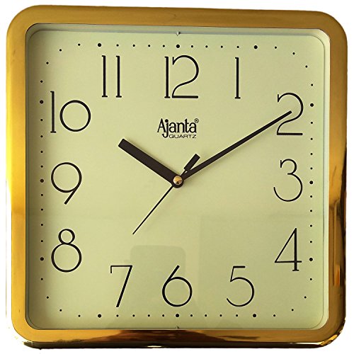Image of Ajanta Plastic Wall Clock for Home and Offices (25 Cm X 25 Cm, Step Movement, Ivory), Analog