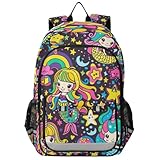 Dimensions : 32,8 cm (L) x 13 cm (l) x 45 cm (H) sac à dos pour enfants avec poche pour bouteille d'eau, grande capacité avec beaucoup d'espace pour les dossiers, les cahiers et autres fournitures scolaires.