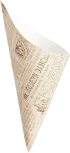 Miniatura 2 de Conetek - Conos de papel negros de 10 pulgadas para aperitivos, ecológicos Perfectos para aperitivos, conos de papel aptos para alimentos,
