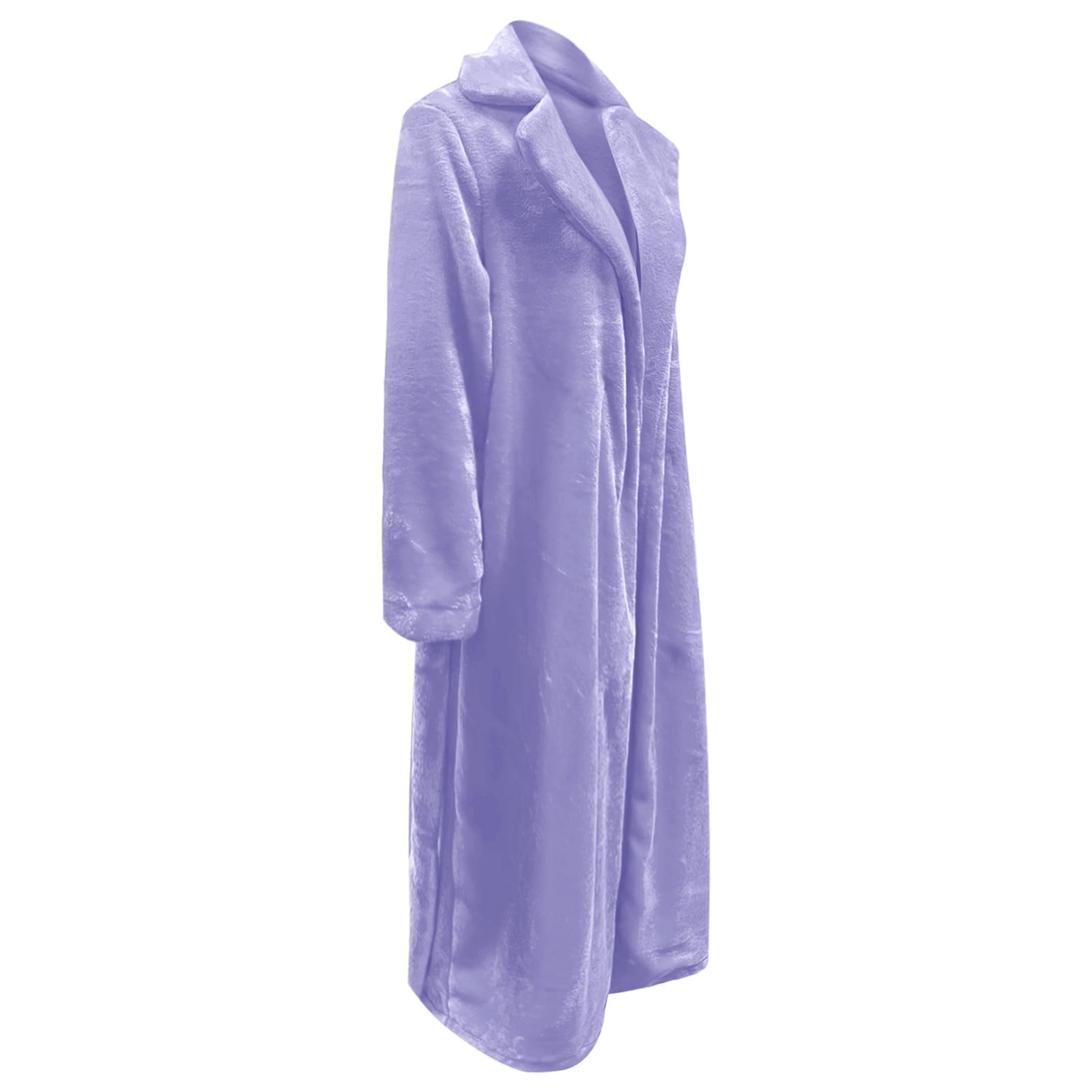 Generisch 2026 Elegante abrigo de forro polar de longitud media con cinturón para una comodidad de ropa exterior sofisticada estilo chaqueta de invierno para mujer