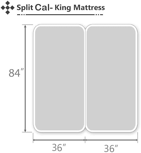 Miniatura 2 de Juego de sábanas divididas (5 piezas) para camas ajustables, 100% algodón egipcio de 800 hilos, sábanas divididas tamaño California King, sábanas