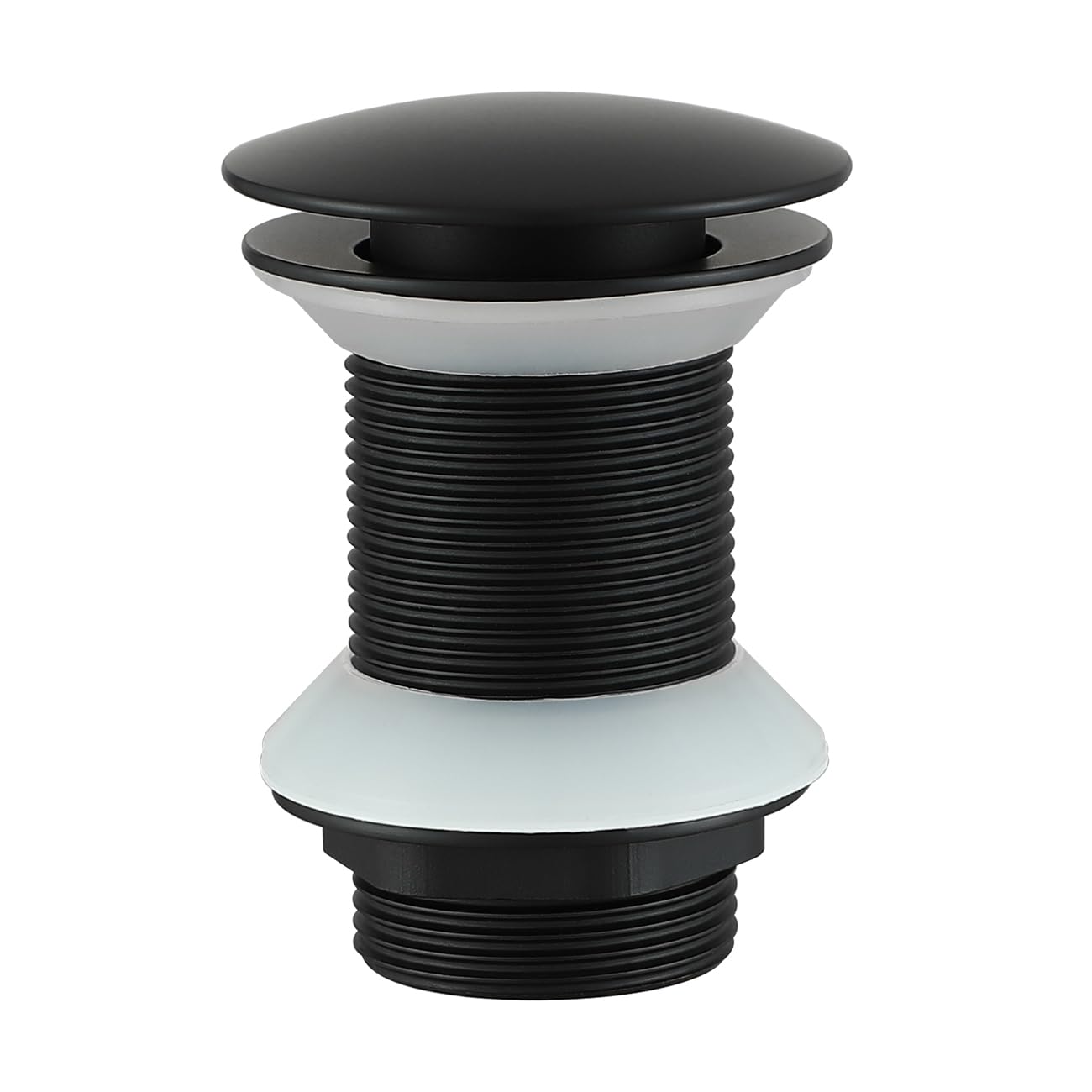 Brass Pop Up Sink Plug Basin Sink Drain Stopper Non-Overflow Matte Black