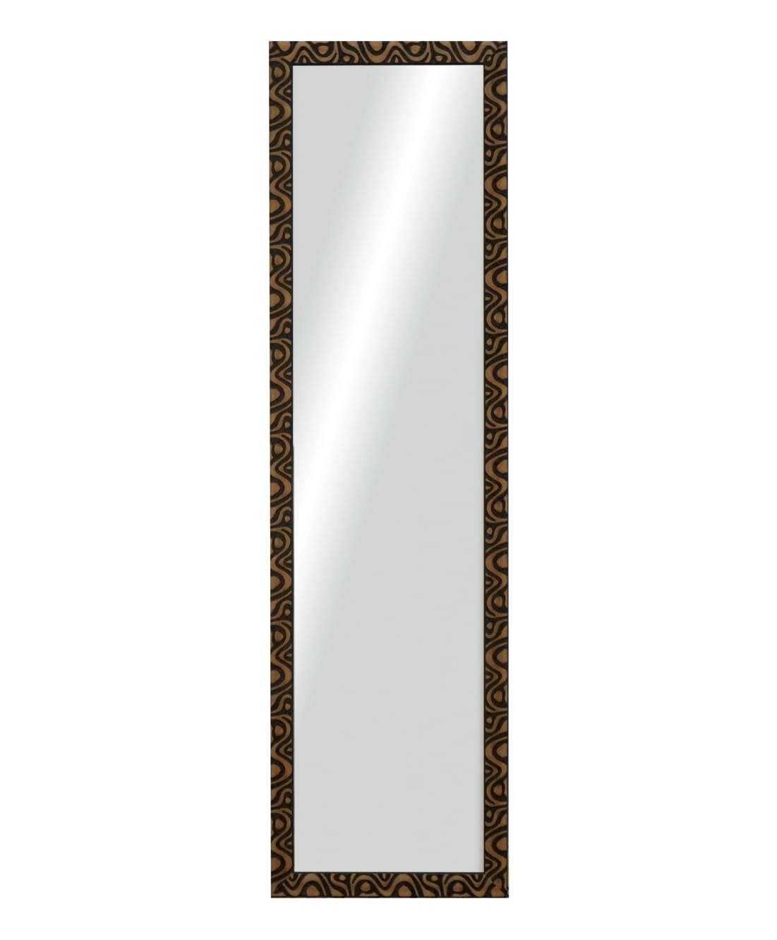CHELY INTERMARKET Espejo Pared Cuerpo Entero 35x140cm-Marco Exterior 42,5x147,5cm MOD-144 Nogal-Madera