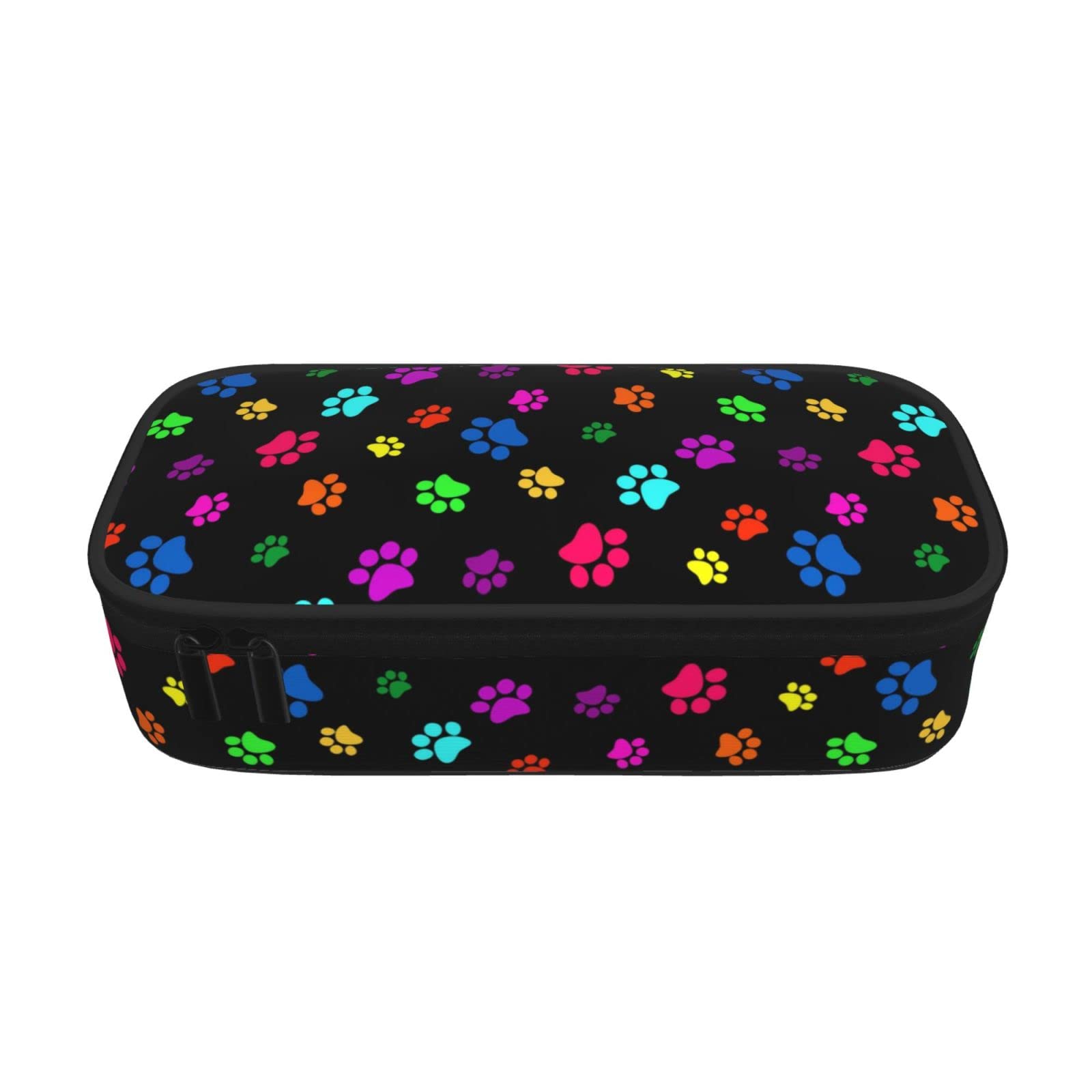 Perinsto Colorido estuche de lápices de patas de animales de perro de gran capacidad, caja de papelería, estuche para lápices, organizador de escritorio para la escuela, oficina, hogar, Patas de perro