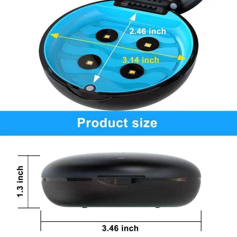 Miniatura 3 de Estuche desinfectante UV portátil, limpiador de retención de 360 con luz UVC, estuche compacto de limpieza de viaje