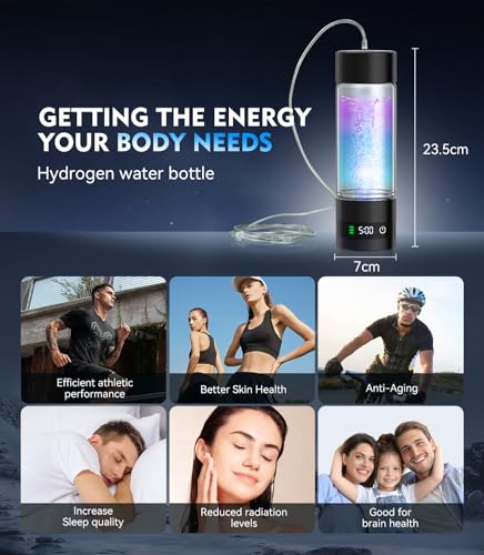 IUHFSIFS 5.0 Upgrade Hydrogen Water Bottle Generator 【Double Super Hydrogen Content 3000+PPB】【Leading the Industry NO.1-8-Hour Hydrogen Lock】 Hydro Water Bottle,Hydrogen-Rich Water for Home, Office - Image 5