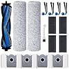 Set di accessori per Ecovacs Deebot T80S Omni/X9 Pro Omni/X11 Pro Omni aspirapolvere robot di ricambio, 1 spazzola principale, 1 rullo Mop, 4 filtri, 4 sacchetti per la polvere