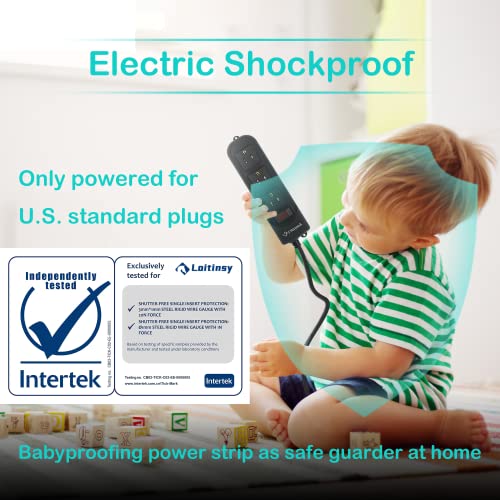 Outdoor Power Bar, Weatherproof Surge Protector, Waterproof Outlet Strip with 3 Outlets, 6.5 FT Extension Cord, Overload Protection and Shockproof, Suitable for Home, Outside image 2
