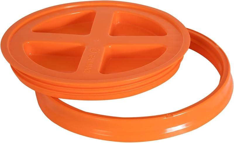 Tampa Gamma Seal Gamma2 para Baldes de Utilidade, Laranja, Modelo 4124E, Pacote com 12