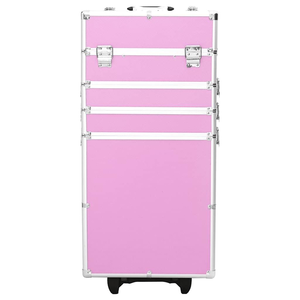 Strawberry Fairy Make-up Trolley for Organized Beauty Essentials, Lightweight and Portable with 4 Tiers, Elegant Pink Finish
