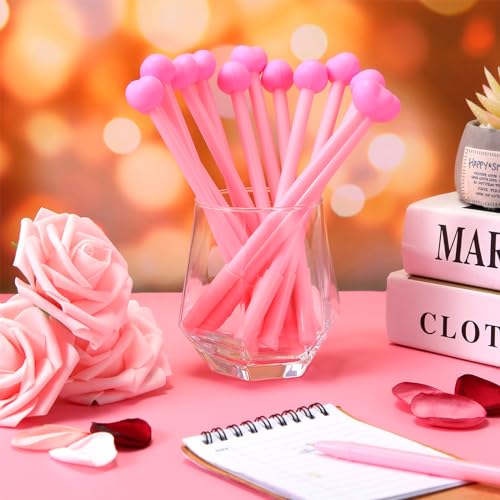 Set de 100 bolígrafos de gel corazón para San Valentín miniatura 4