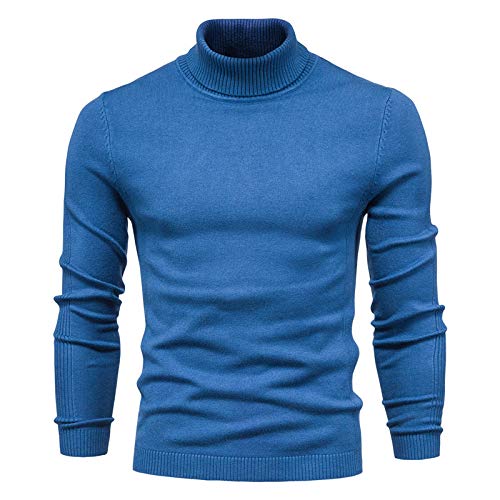 Turtleneck grosso mens suéter casual tartaruga coluna de cor sólida calor quente magro camisolas de