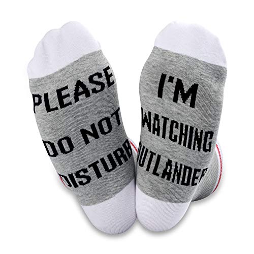 TSOTMO 2 Pairs TV Show Gift TV Show Lover Please Do Not Disturb I'm Watching TV SHOW Inspired Novelty Socks