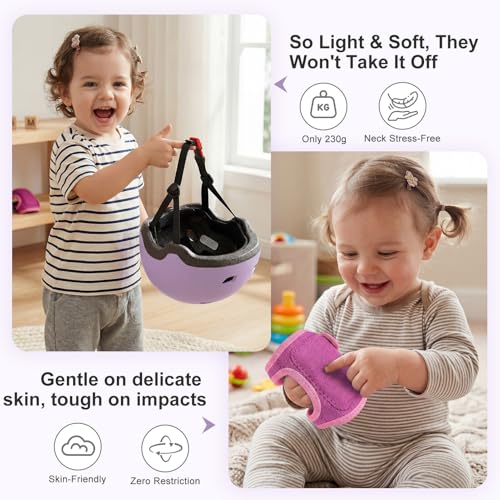 Image of Toddler Helmet and Knee Pads Set for 1-3 Years Old, Kids Bike Helmets with Toddler Knee Pads and Elbow Pads Set, Adjustable Baby Helmet for Balance Bike, Scooter, Tricycle, Bicycle
