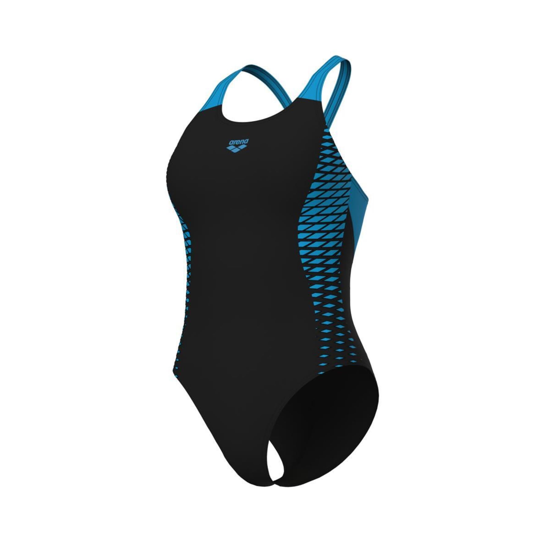 Arena Women's Black/Turquoise Openings One Piece Swimsuit, 36