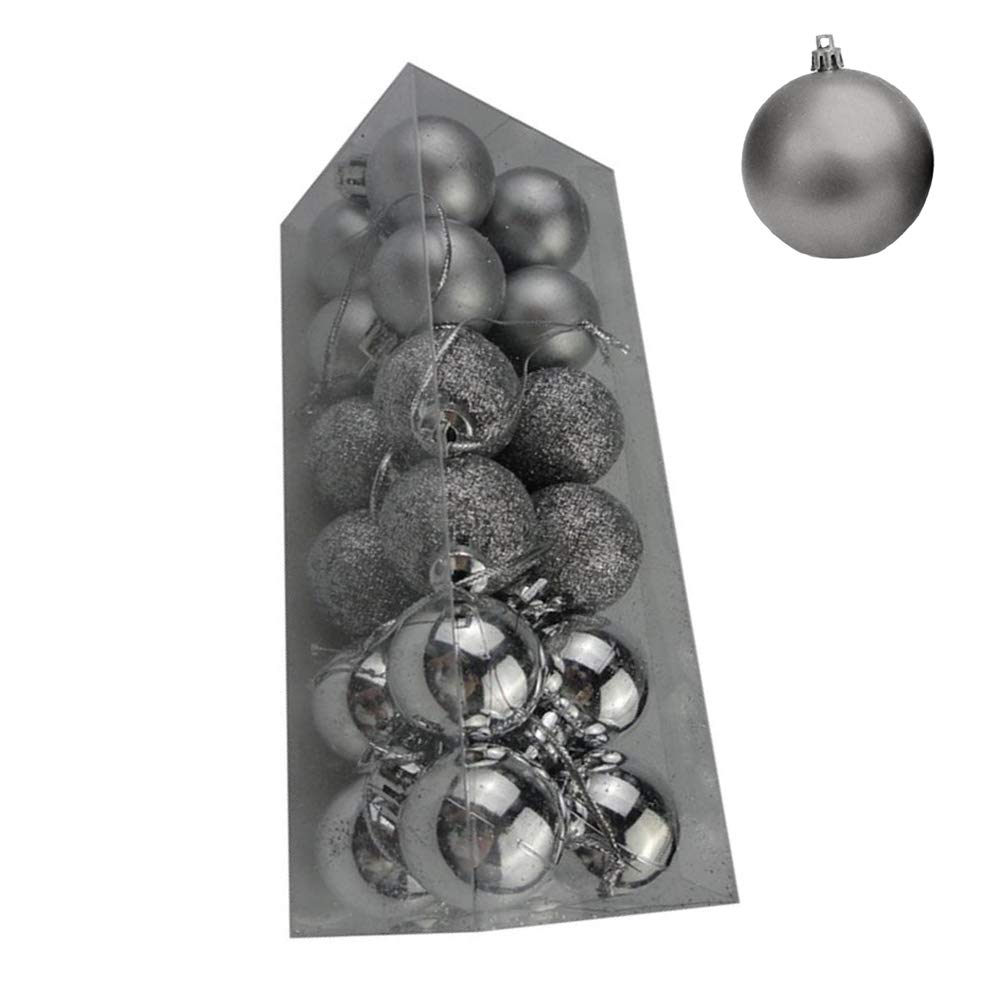 Nema Christmastree Hanging Bubbles Decoration - Silver - Pack of Two 1
