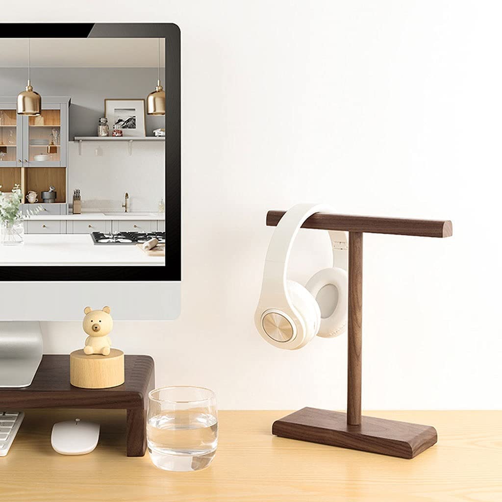 Supporto Per Cuffie Porta Cuffie Supporto Verticale In Legno Per Cuffie Da Tavolo Per Espositore Per Accessori Per Tavoli Gioco Per Organizzare(Walnut)