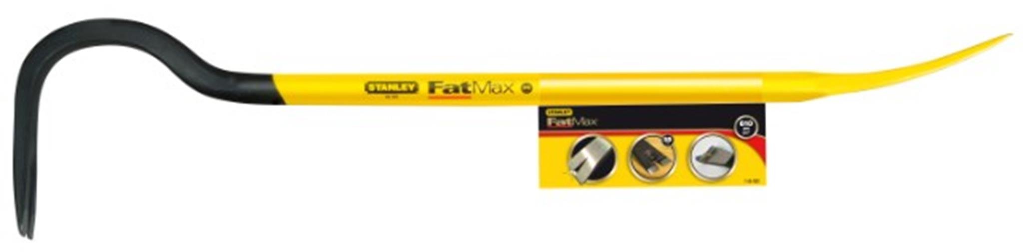 STANLEY 1-55-503 Pied-De-Biche 600 Mm Gamme FATMAX - Acier Au Carbone Trempé - Ultra Léger - Grand Levier - Partie Semi-Plate En U - Entaille Supplémentaire Pour Arracher Les Clous