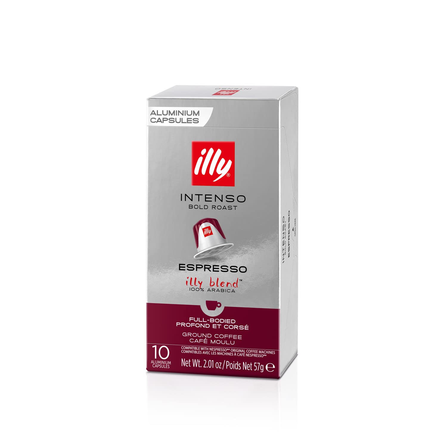 illy Espresso Intenso Coffee, Classic Roast (Medium Roast) (100-Count single serve capsules, compatible with Nespresso Original Line System coffee machines)