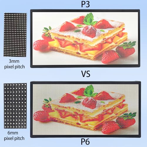 Image of P3 Led Scrolling Programmable Signs, 320x128px High Resolution Digital LED Signage Displays, WIFI & USB Control Electronic Message Board Business Advertising Sign, Support Text /Image /Video 40 inchx18 inch