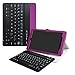 LiuShan pour Amazon Fire HD 10 Clavier Coque,Détachable Clavier PU Cuir Support Multi Angles Housse Coque Étui Couverture pour Amazon Fire HD 10 Tablet(5th /7th /9th Generation) 10.1" Tablet,Violet