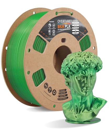 OVERTURE Silk PLA Rainbow Filament 1.75mm, Bi-Color Shiny PLA Finish, Smooth &...