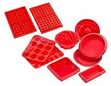 Sorbus Silicone Value Baking Set, Bundle of 9 Different Baking Molds, Easy To Clean, Oven / Microwave / Dishwasher / Freezer safe, Heat Resistant Up To 450F