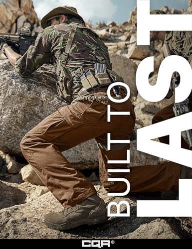 Image of CQR Men's Tactical Pants, Water Resistant Ripstop Cargo Pants, Lightweight EDC Work Hiking Pants, Outdoor Apparel