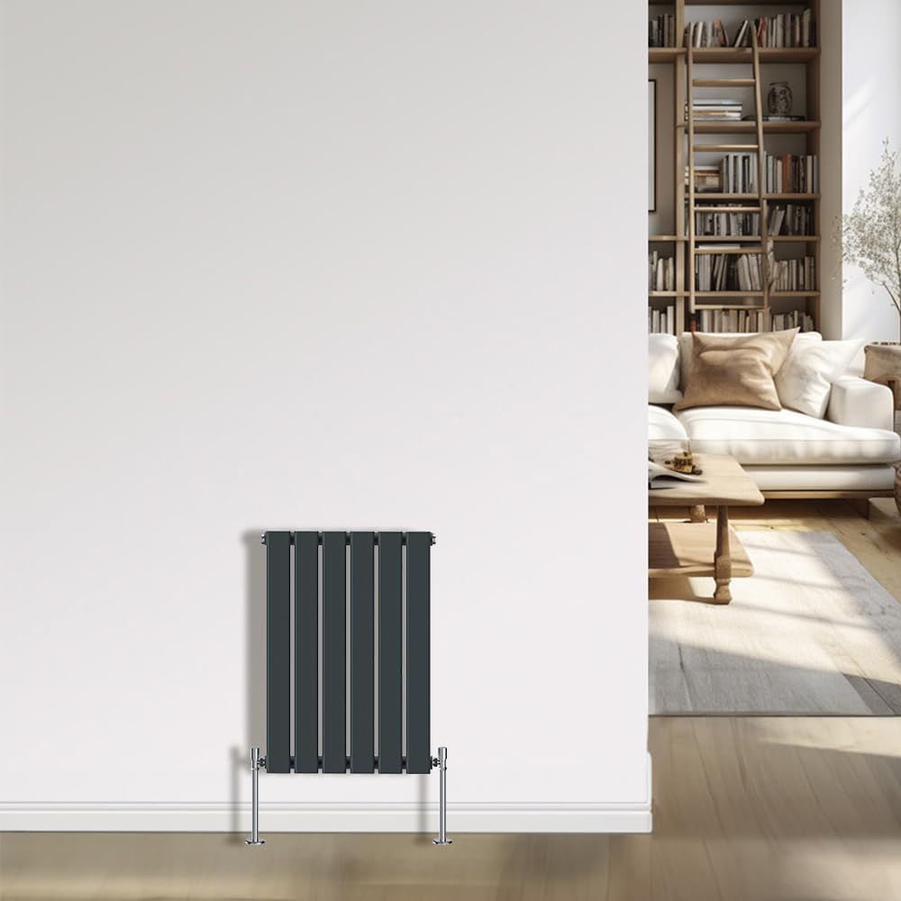 NRG Anthracite Radiator 600x408mm- Single Flat Panel Interior Bathroom Radiators