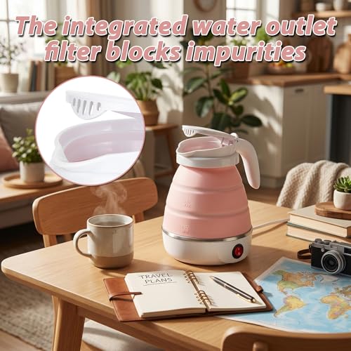Hervidor eléctrico plegable portátil 600ml 110V miniatura 5