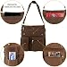 ekavale - leichte Damen-Umhängetasche - Praktische Crossbody-Handtasche - mit vielen fächern - Schultertasche wasserabweisende Damentasche (Braun)