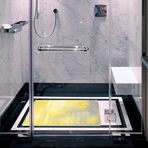 Tapis de bain antidérapant lavable en machine avec ventouses de fixation