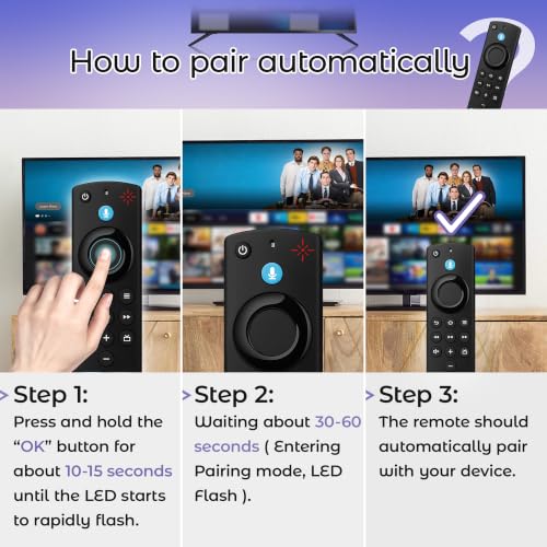Image of TV Remote Control Replacement Compatible with Insignia Fire Series, Pioneer, Cube, Smart TV, for FireStick (4K /4K Max /Lite /2nd Gen /3rd Gen) with Voice