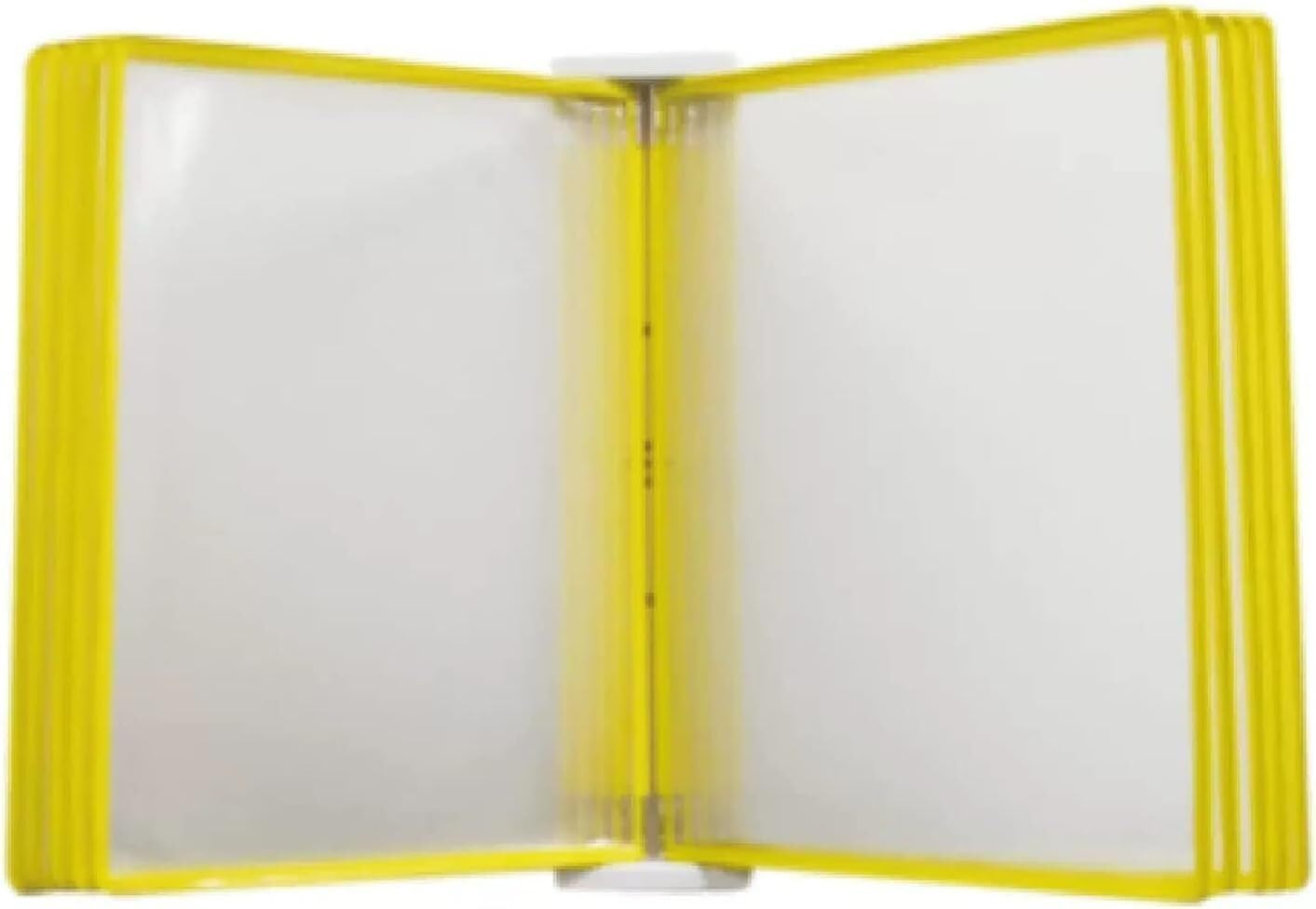 IUokLU Wall Mounted Reference System, A3 Size Paper Document Folder,10 Pages File Organizer,Wall Hanging Units Flip (Yellow W28.74xH17.72in)