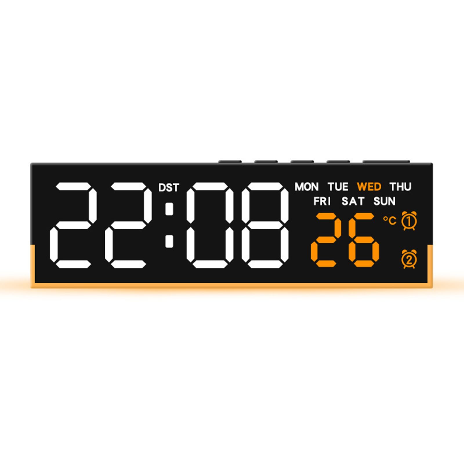 HDOYTXXM Alarm Clocks Bedroom Digital Desk Clock for Bedside Nightstand Digital Alarms with Day of Week Temperature Alarm for Bedroom