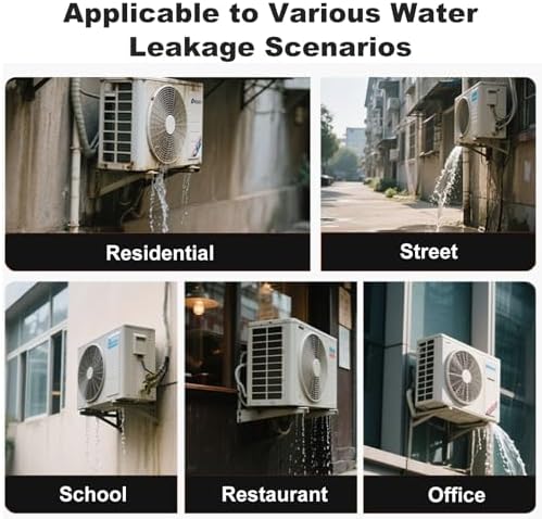 Leak-Proof Stainless Steel AC Drip Pan, Durable Condensate Drain Tray with Easy Drainage Function, Perfect for Indoor/Outdoor Use (40x70x5cm/16x28x2in)