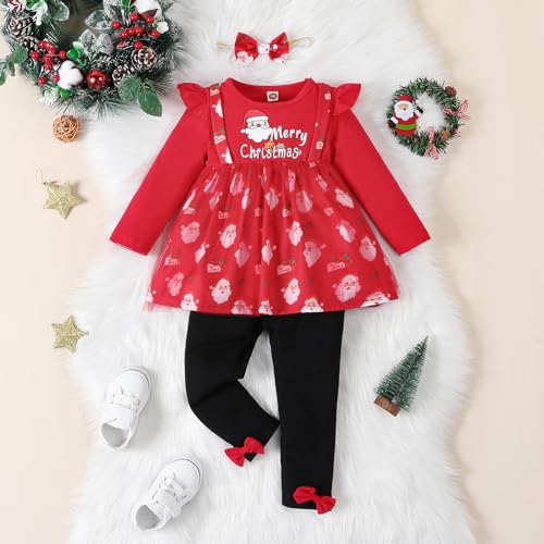 VINUOKER Baby Toddler Girl Christmas Clothes Toddler Girl Christmas Outfits Set4
