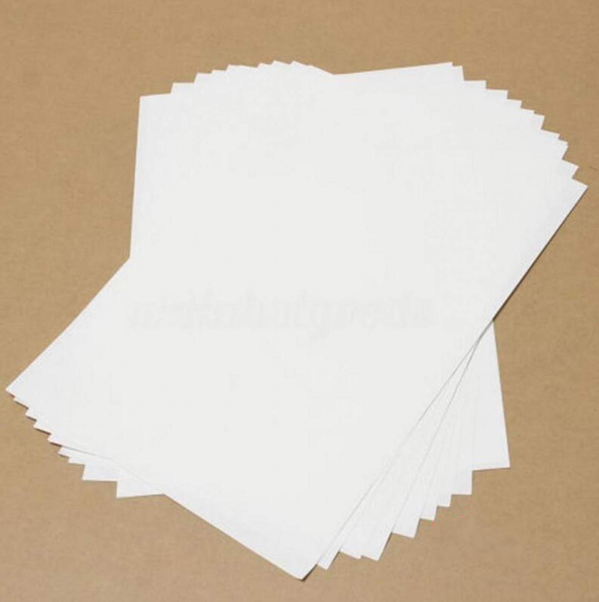 ZHONGJIUYUAN 50 unids A4 papel de transferencia de calor para impresoras de inyección de tinta Color de la luz Tela de papel de la tela de la camiseta Transferencias Fotos Calidad Impres