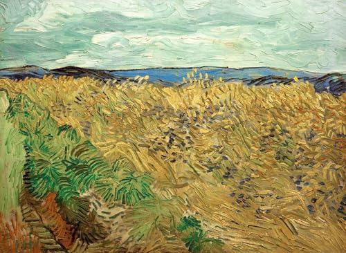 Impression sur toile haut de gamme Champ de bleuets de Van Gogh - Art moderne 60x90cm