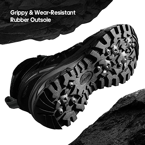 NORTIV 8 Women's Waterproof Hiking Boots Outdoor Trekking Camping Trail Hiking Boot Seeker,Size 7.5,Grey/Blue,Seeker