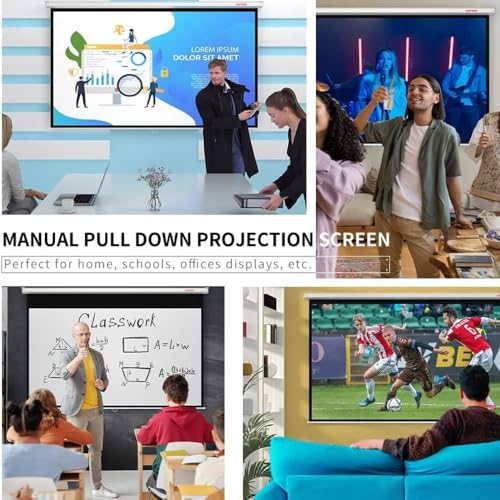 Pantalla de proyector manual retráctil 60 pulg 16:9 miniatura 6