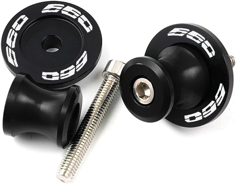 Compatible with 2025 Trident 660 accessories Trident660 2024 Tiger Sport 660 DAYTONA 660 2023 CNC M8 Motorcycle Swing arm Spools Sliders Rear Stand Screws (S Black)