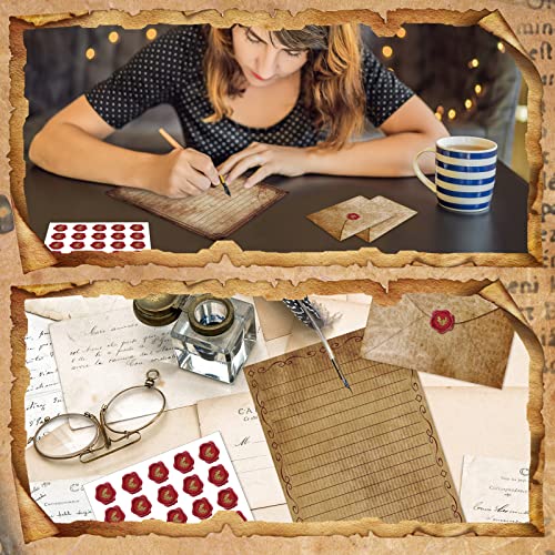 Image of TaoBary 160 Pcs Vintage Antique Stationery Paper and Envelopes Set