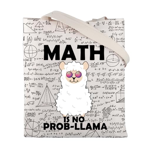 Bolsa Tote para Profesores de Matemáticas Llama Divertida miniatura 1