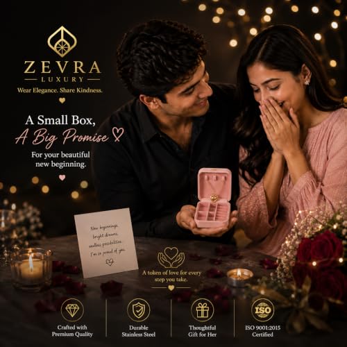 Image of Congratulations Personalized Travel Jewellery Organizer Box for Women | Custom Name Jewelry Storage Case | FREE Heart Pendant Included | congrattulation gift
