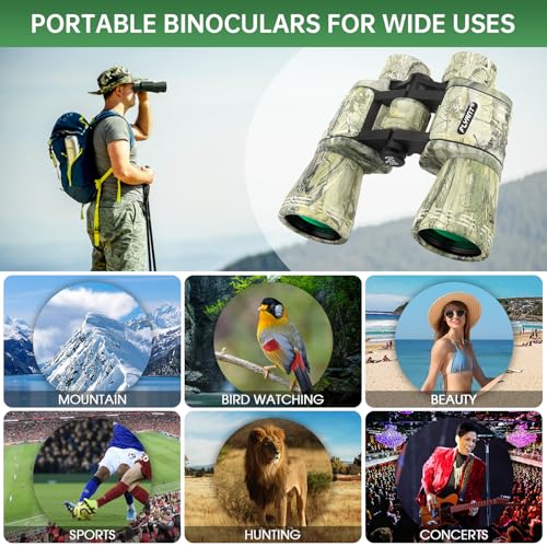 Image of 20x50 High Powered Binoculars for Adults, Waterproof Binoculars with Low Light Vision for Bird Watching Hunting Camping Travel Cruise Hiking Sports Stargazing, Unique Gifts for Men