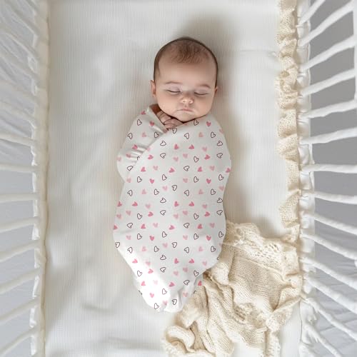 Image of The White Cradle Muslin Swaddle for Newborn Baby, Organic Cotton Wrap Pink