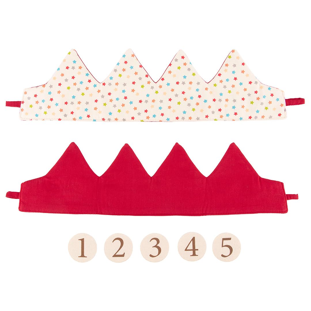 APLI Kids Red Adjustable Fabric Crown, Colour (20126) - Image 3