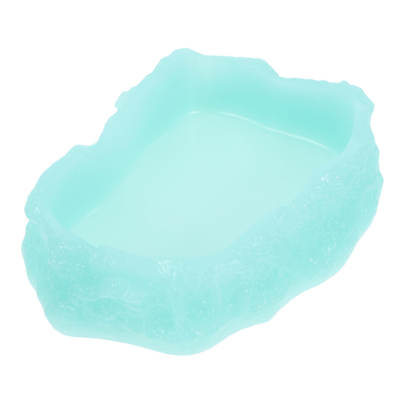 Hohopeti Luminous Reusable Reptile Bowl Durable Water Dish for Tortoise Gecko Lizard Smooth Surface Feeding Dish for Reptile Tanks Accessory